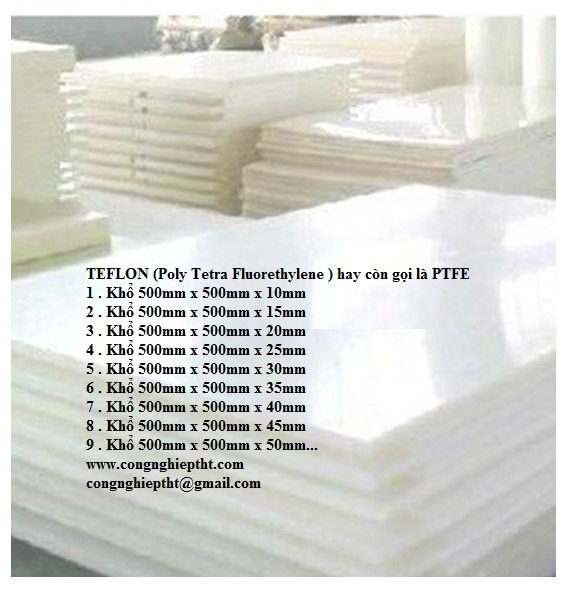 Nhựa PTFE nhựa teflon dạng tấm 20mm